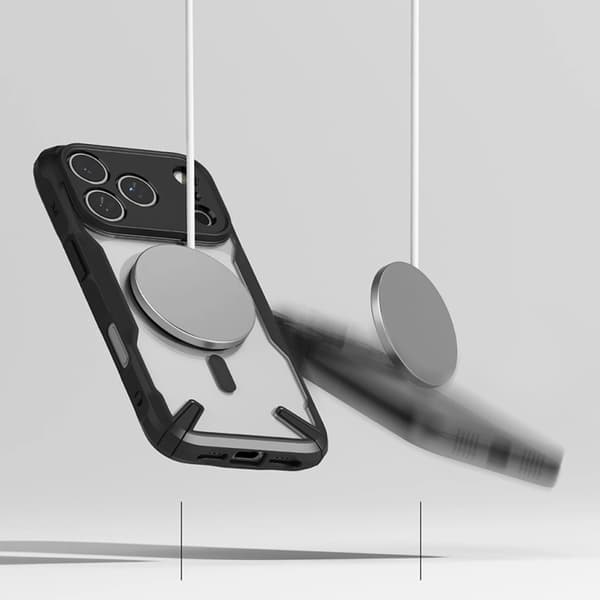 Ringke Telefontaske til iPhone 17 Pro Max Magsafe Fusion X - Sort Svart