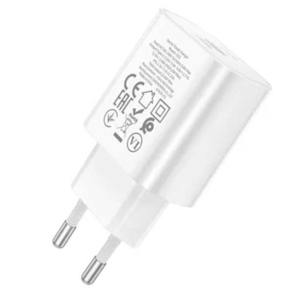 Hoco Vægoplader USB-C 25W - Hvid