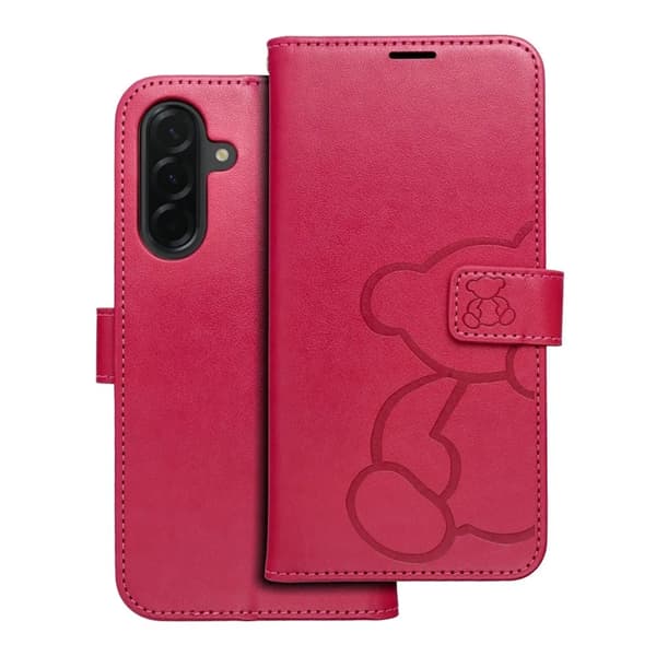 Galaxy A36 5G Plånboksfodral Mezzo - Teddy Bear Magenta Magenta