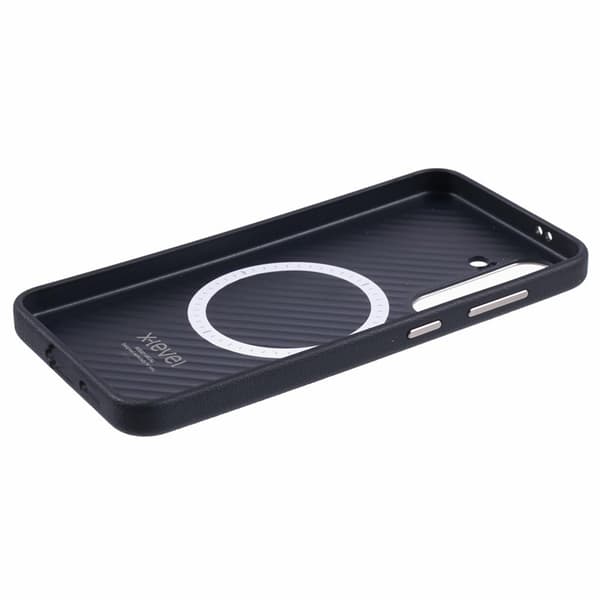 X-LEVEL Mobilskal till Galaxy S25+ MagSafe PU Läder Hård PC Svart