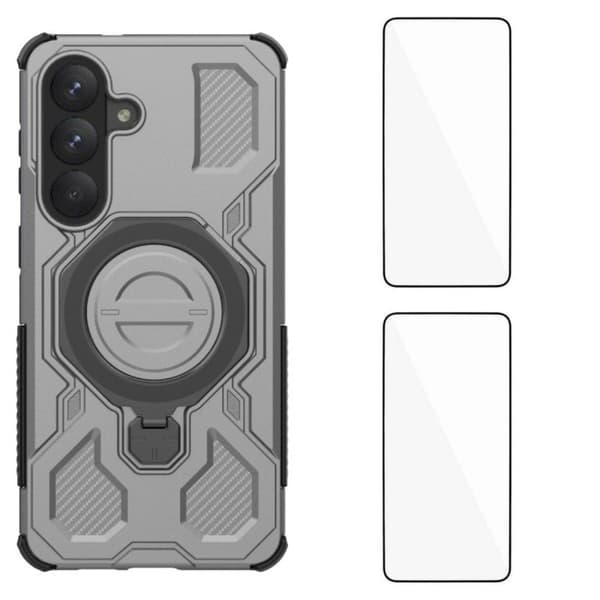 WANLONFENG Samsung Galaxy S26 Plus Skal PC TPU KJ Serie - Grå
