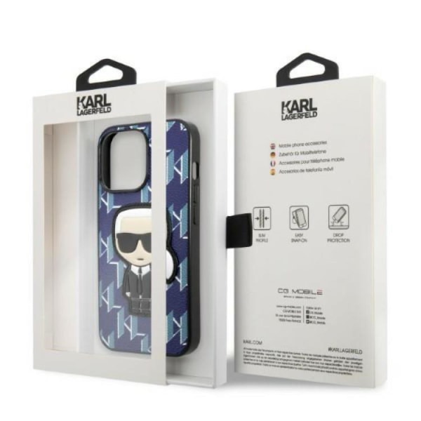 Karl Lagerfeld iPhone 13 Pro Skal Monogram Ikonik Patch - Blå