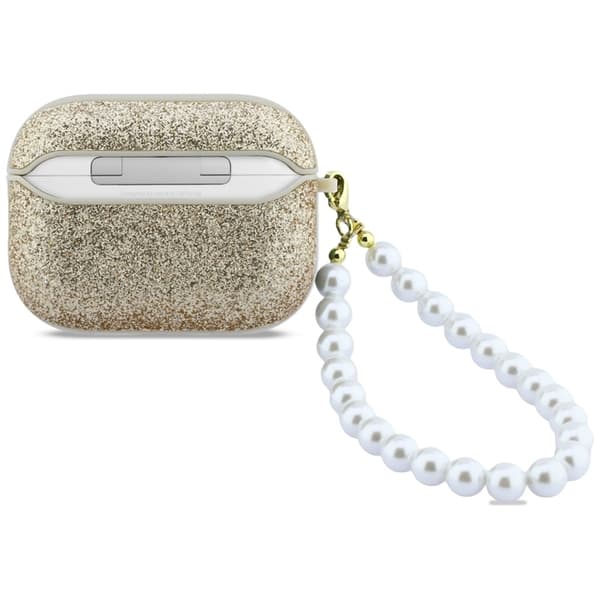 Guess AirPods Pro 3 Taske Glitter Perlerem Guld