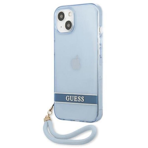Guess iPhone 13 mini Cover Gennemsigtig Stap - Blå