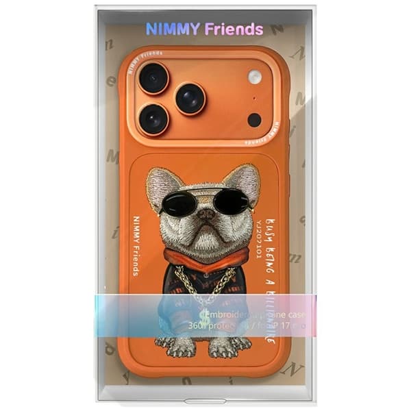 Nimmy Telefontaske til iPhone 17 Pro Cool Dog - Orange Orange
