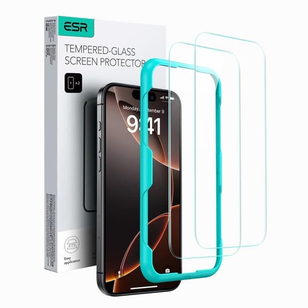 ESR [2-Pack] iPhone 16 Pro Härdat Glas Skärmskydd - Clear Transparent