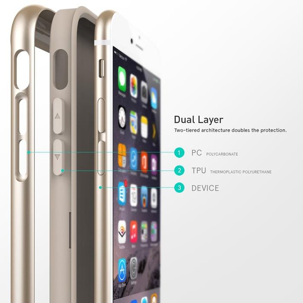 Caseology Envoy Carbon Skal till Apple iPhone 6(S) Plus  - Vit