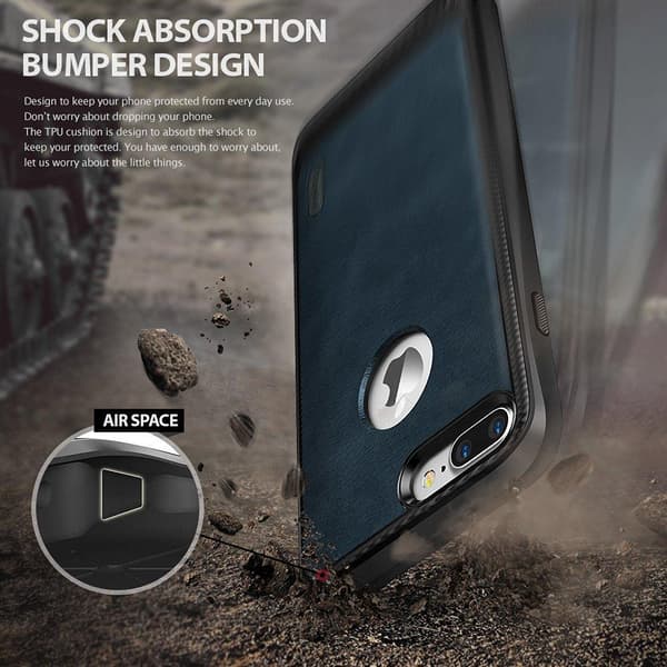 Ringke Leather Style Skal till Apple iPhone 7 Plus - Brun Brown