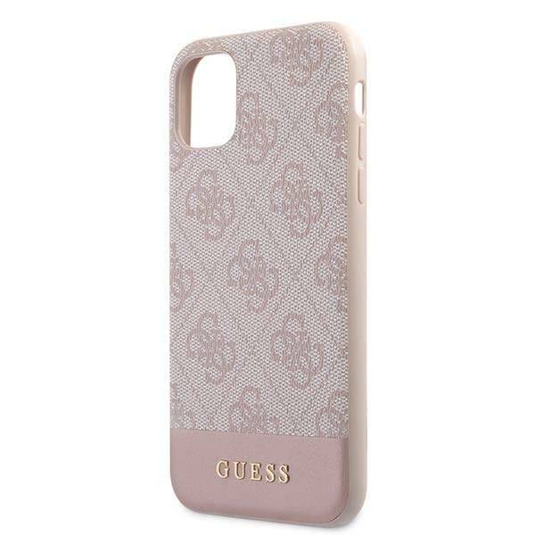 Guess Telefontaske til iPhone 11/Xr MagSafe 4G Stripe Collection - Lyserød