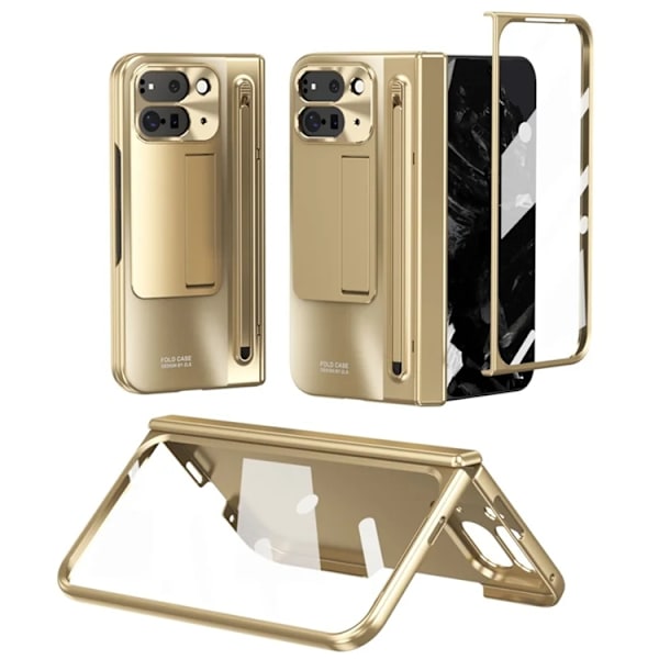 Mobilskal till Google Pixel 10 Pro Fold Kickstand Hinge PC - Guld Guld