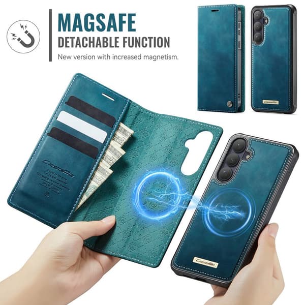 CaseMe Plånboksfodral för Samsung Galaxy S26 Plus Konstläder RFID Grön