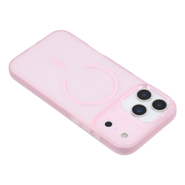 Mobilskal till iPhone 17 Pro Max MagSafe med Glitter Lins Frame - Rosa Rosa