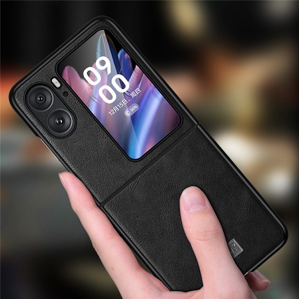 SULADA Oppo Find N2 Flip Mobilskal PU-Läder - Svart
