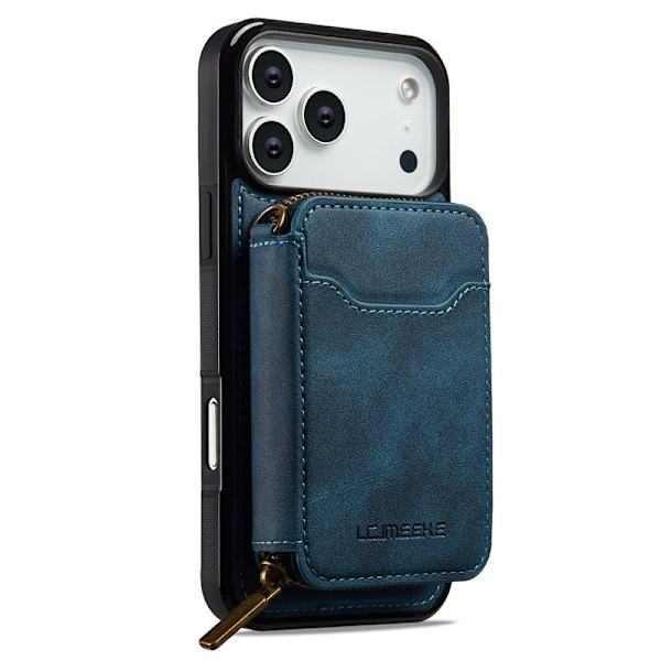 LC.IMEEKE L6 iPhone 17 Pro Plånboksfodral Konstläder - Blå