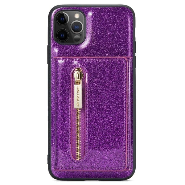 DG.MING M3 Series Mobilskal till iPhone 11 Pro Glitter KonstLäder Lila