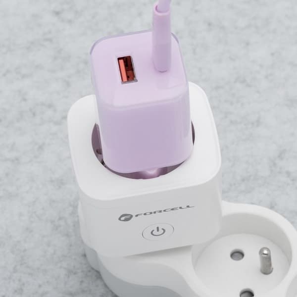 Forcell Smart Plug 230V med WiFi Stöd för Tuya/Amazon Alexa Vit
