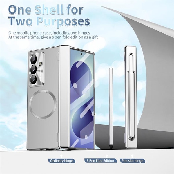 Mobilskal För Galaxy Z Fold 8 MagSafe Hård PC - Silver Silver