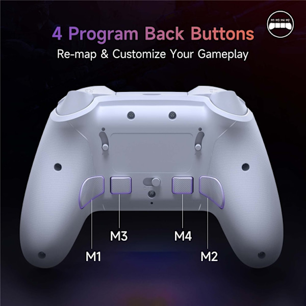 EASYSMX Spelkontroll Bluetooth 2.4G Trådbunden Programmerbar Gamepad X20