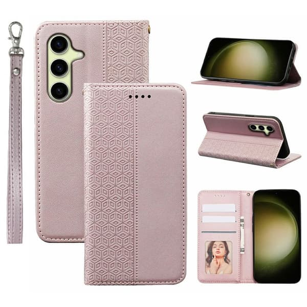 Plånboksfodral för Samsung Galaxy S26 Konstläder - Roséguld
