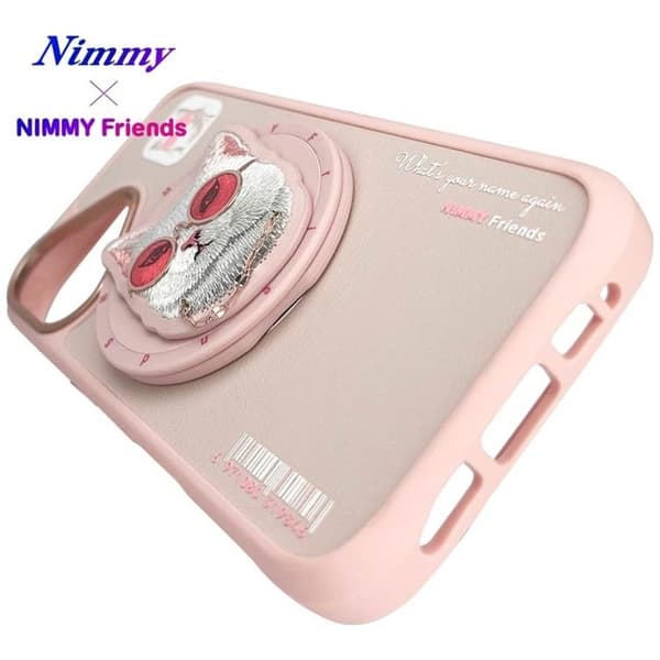 Nimmy Mobilskal till iPhone 16 MagSafe Glasses Cool Cat - Rosa Rosa