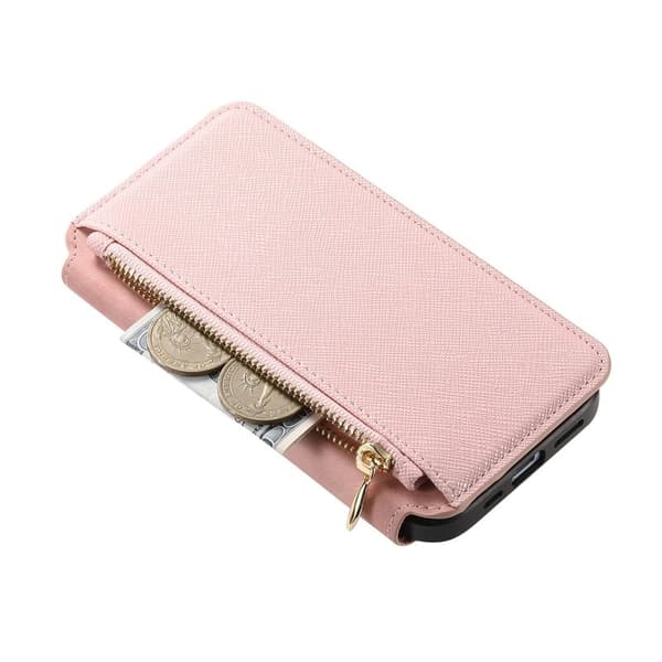 CASENEO iPhone 16 Plånboksfodral Cross Texture Konstläder - Rosa