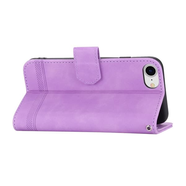 DIERFENG DF-03 Plånboksfodral för iPhone 7/8/SE (2020/2022) - Konstläder - Lila