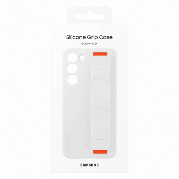 Samsung Galaxy S23 Plus Skal Silicone Grip Case - Vit