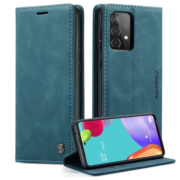 CASEME Plånboksfodral Konstläder för Samsung Galaxy A52 5G - Blå