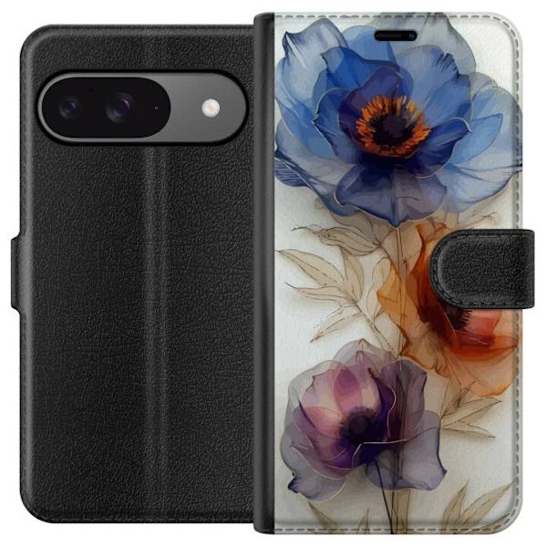Plånboksfodral till Google Pixel 9 med Silkesblommor