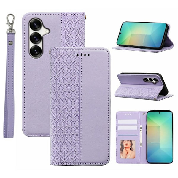 Plånboksfodral för Samsung Galaxy S26 Plus Konstläder - Lila