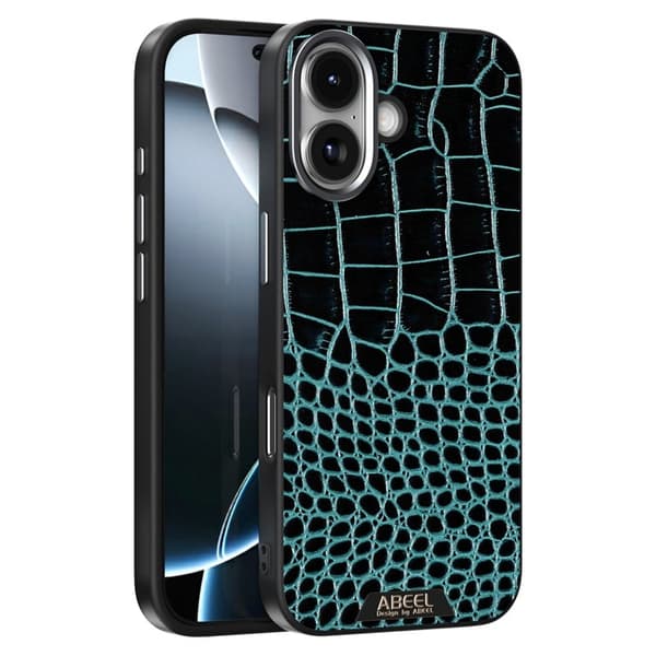 ABEEL Mobilskal till iPhone 17 MagSafe Kompatibel Krokodilgrön Textur