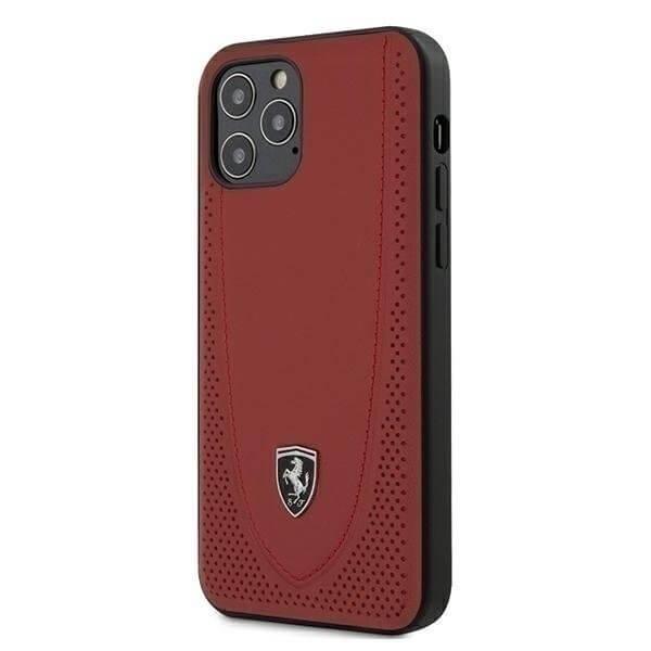 Ferrari Case iPhone 12 & 12 Pro -kuori, rei'itetty punainen Red
