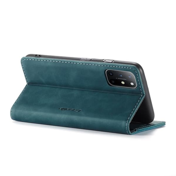 CASEME 013 Auto-absorberande Konstläderplånboksfodral OnePlus 8T Blå