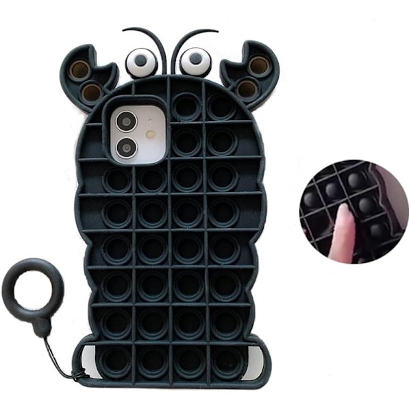 Crab Pop it Fidget Skal till iPhone 11 - Svart Svart