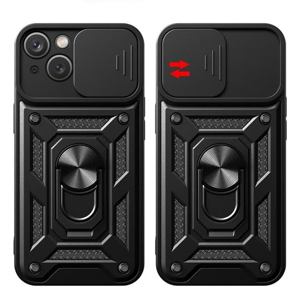 Mobilskal till iPhone 15 Plus Camshield Hybrid Armor - Rosa Rosa