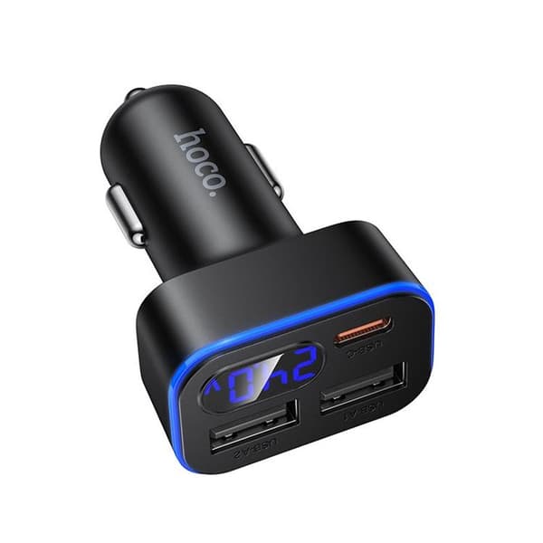 Hoco Billaddare 42W 1xUSB-C 2xUSB-A QC3.0 Z63A - Svart Svart