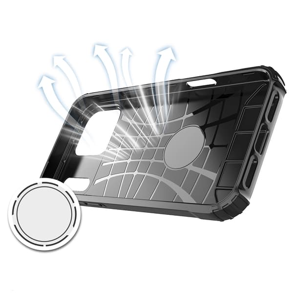 Telefontaske til iPhone 17 Pro Max Hybrid Armor - Sort Svart
