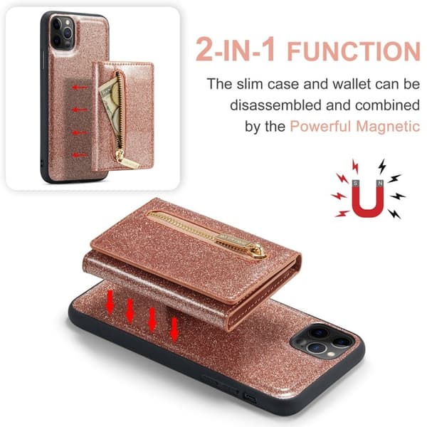 DG.MING M3 Series Mobilskal till iPhone 11 Pro Glittery Roséguld