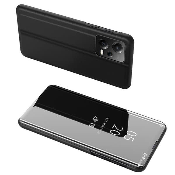 Xiaomi Redmi Note 12 Pro Plus Mobilcover Clear View - Sort Svart