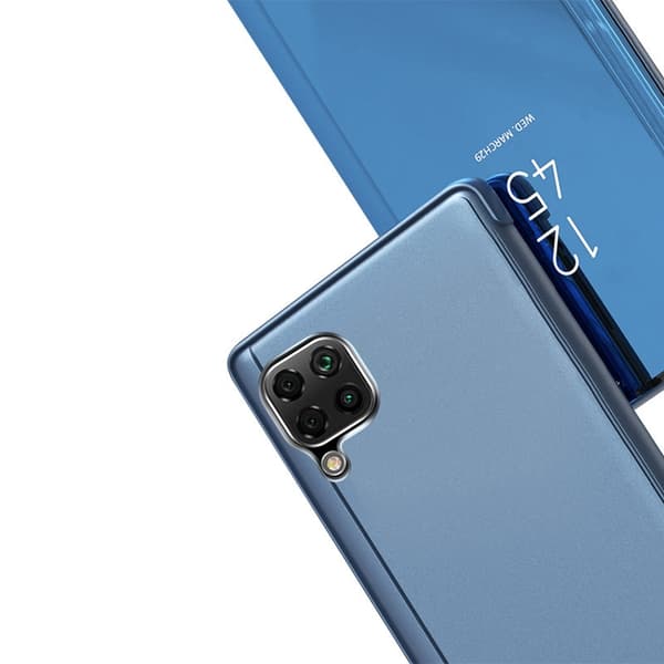 Galaxy A22 4G -puhelimen läpinäkyvä Clear View -kotelo - musta Black