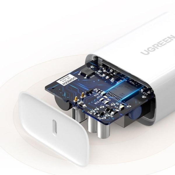 Ugreen Vægoplader USB-C 30 W Strømforsyning - Hvid