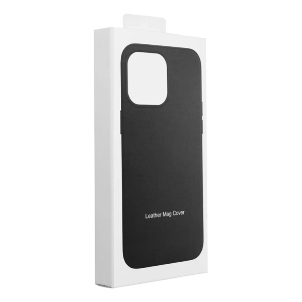 iPhone 15 Plus mobiltaske Magsafe Læder - Sort