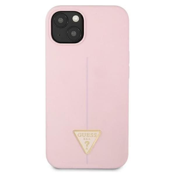 Guess iPhone 13 mini Skal Silicone Triangle - Lila Lila