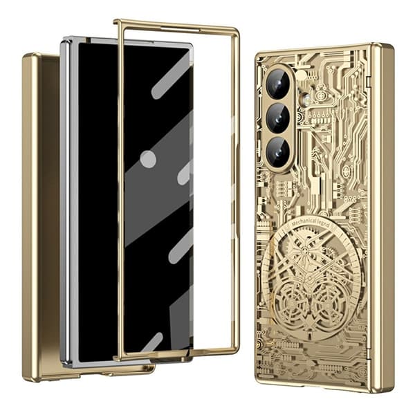 Mobilskal till Galaxy Z Fold 7 Mechanical Legend Electroplating - Guld Guld
