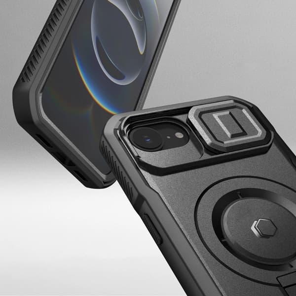 Tech-Protect Telefontaske til iPhone 16e Magsafe Kevlar - Sort Svart