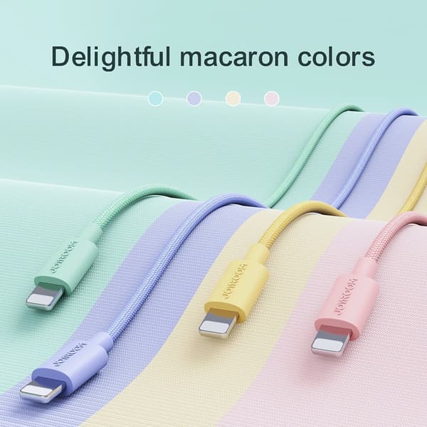 Joyroom USB-A till Lightning kabel 2m - Rosa Rosa