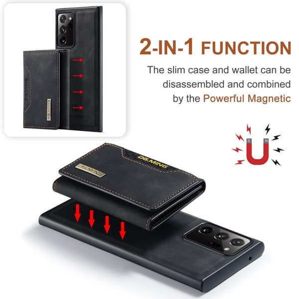 DG.MING Magnetiskt Plånboksfodral för Samsung Galaxy Note20 Ultra - Svart