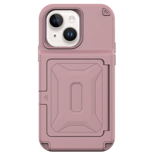 iPhone 14 kansikorttipidikkeen peilijalusta - vaaleanpunainen