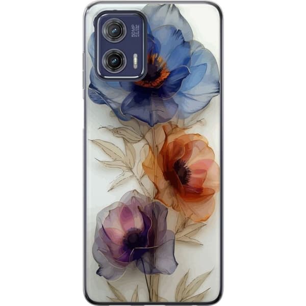 Mobiletui til Motorola Moto G73 med Silke Blomster