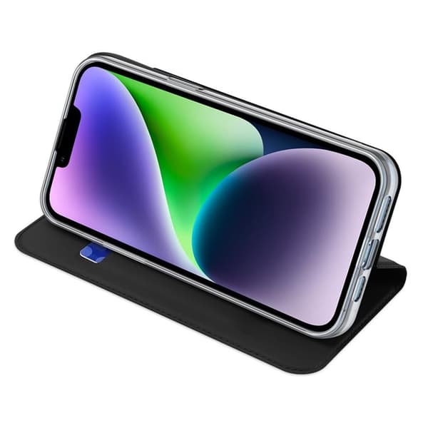 DUX DUCIS Skin Pro iPhone 15 Plus Plånboksfodral PU Läder - Svart Svart